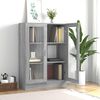 vidaXL Display Cabinet Grey Sonoma Engineered wood and glass Large