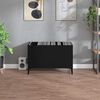 vidaXL Record Cabinet Black Engineered Wood, Metal 29.3 x 15.0 x 18.9 in