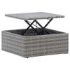 vidaXL Sun Lounger Mixed grey, Dark grey PE rattan, Polyester fabric, Steel