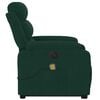 vidaXL Electric Stand Up Massage Recliner Chair Dark Green Velvet Medium