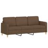 vidaXL 3-seater Sofa With Footstool Brown