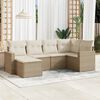vidaXL Garden Sofa Set Beige for furniture, Cream white for cushions