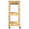 vidaXL Kitchen Trolley MONZA 23.6"x15.7"x34.8" Solid Wood Pine