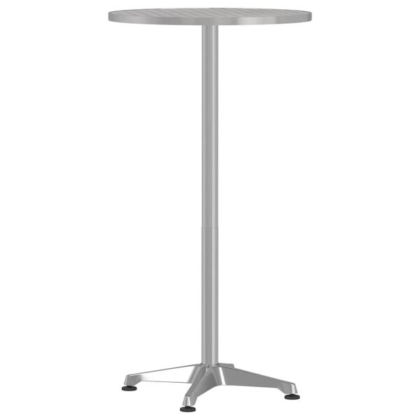 vidaXL Outdoor Bar Table Silver Aluminum, Stainless Steel Small