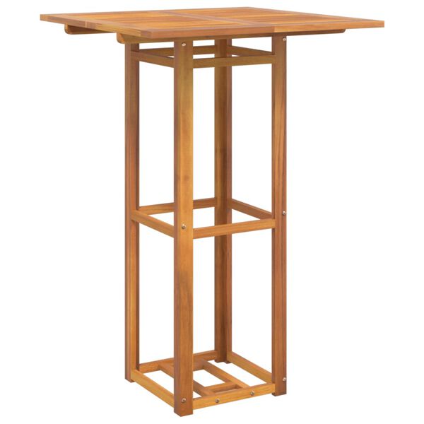 vidaXL Bistro Table Natural Solid Acacia wood Tall Simple Square
