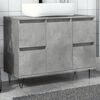 vidaXL Bathroom Cabinet Concrete Grey Engineered wood, Iron Medium