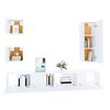 vidaXL TV Cabinet Set Set of 5 White Engineered wood 5 Piece Set