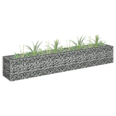 vidaXL Gabion Raised Bed Galvanized Steel 70.9"x11.8"x11.8"