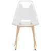 vidaXL Dining Chair Set of 2 Transparent PET, metal Standard Ergonomic