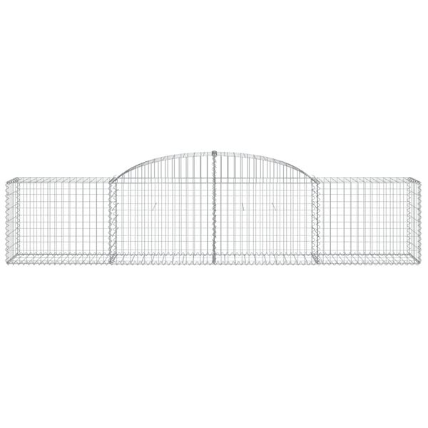 vidaXL Gabion Basket Set of 10 Silver Galvanized iron