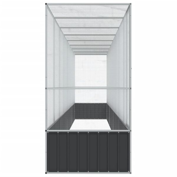 vidaXL Aviary with Extension Silver 328.5"x42.1"x83.5" Steel