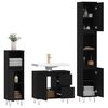 vidaXL Bathroom Furniture Set Black Engineered wood Large