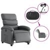 vidaXL Electric Recliner Chair Gray Faux leather, Metal, Plywood Standard