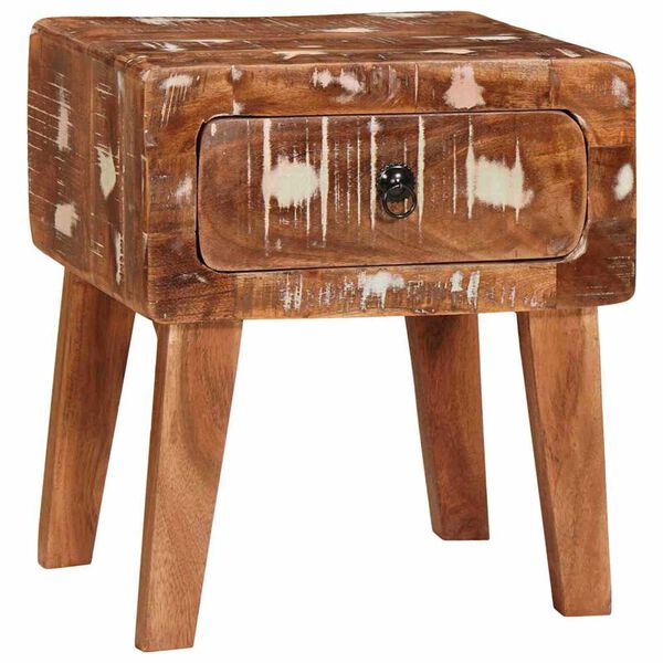 vidaXL End Tables Brown 15.75 x 12.60 x 18.11 in Solid Reclaim Wood