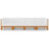 vidaXL Garden Lounge Set Cream White Solid Acacia wood, 100% Polyester