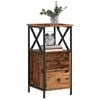 vidaXL Bedside Cabinet Old wood Engineered wood, Metal Moderate