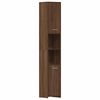 vidaXL Bathroom Cabinet Brown oak Engineered wood Tall Bathroom Cabinet