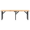 vidaXL Beer Table Set Dark Green, Natural Wood Chinese Fir Wood, Metal
