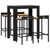 vidaXL Garden Bar Set Black