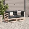 vidaXL Patio Sofa Set Anthracite Solid Pine Wood 2 Piece Set Modular