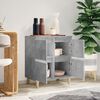 vidaXL Sideboard Concrete grey Engineered wood and eucalyptus wood Compact