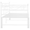 vidaXL Sofa Bed Frame White Powder-coated metal Standard Single