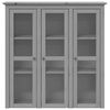 vidaXL Cabinet With Glass Doors Grey