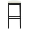 vidaXL Bar Stool Set of 4 Black, Cream White