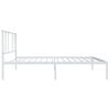 vidaXL Bed Frame White Steel Twin Metal Bed Frame Rectangular