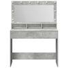 vidaXL Dressing Table Concrete Grey 39.37 x 16.14 x 53.15 in