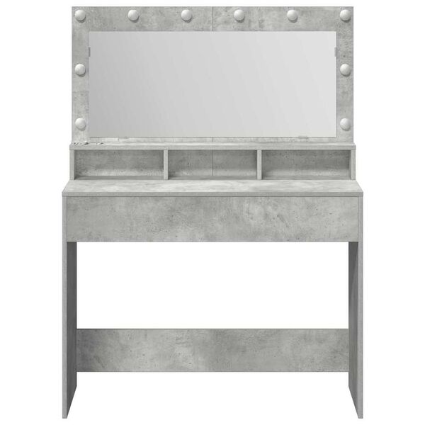 vidaXL Dressing Table Concrete Grey 39.37 x 16.14 x 53.15 in