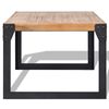 vidaXL Coffee Table Brown and Black 100% solid acacia wood with steel legs