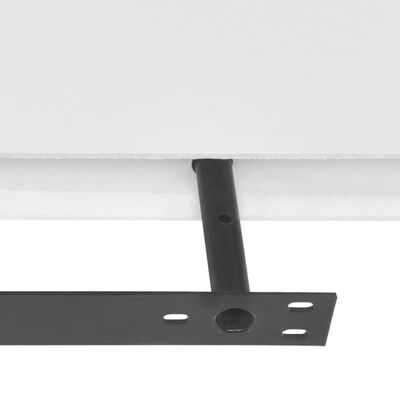 Black metal bracket for shelf