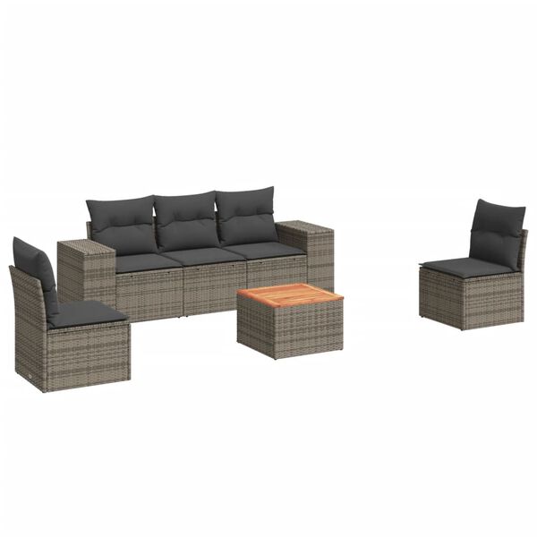 vidaXL Garden Sofa Set Grey