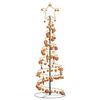 vidaXL LED Christmas Tree Black, Warm White Metal, Plastic 59.1 in tall