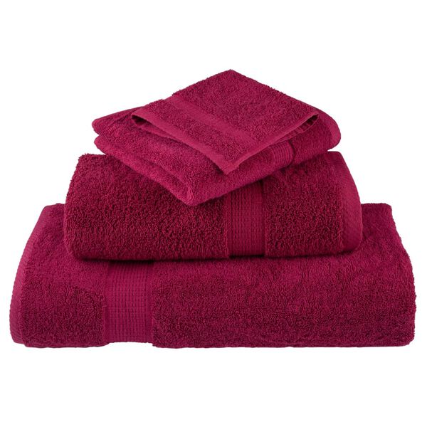 vidaXL Hand Towel Set of 10 Bordeaux 100% cotton 19.7 x 39.4 in