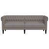 vidaXL Chesterfield Sofa Taupe 100% polyester, plywood, solid wood