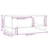 vidaXL Coffee Table Smoked Oak Engineered Wood, Metal 35.4x19.7x14.4 in