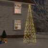 vidaXL Christmas Cone Tree Warm white Powder-coated steel, copper, PVC