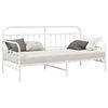 vidaXL Daybed Frame with Headboard White 35.4" x 74.8" Steel