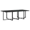 vidaXL Garden Dining Set Black PE rattan Large Removable Covers