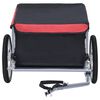 vidaXL Bike Trailer Black and Red 143.3 lb
