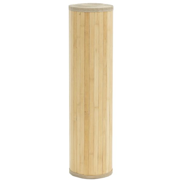 vidaXL Rug Light natural Bamboo, Polypropylene 31.5 x 157.5 in Non-slip