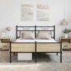 vidaXL Bed Frame Sonoma Oak Engineered wood and steel Double Bed Frame