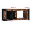 vidaXL TV Cabinet Black and Brown Solid reclaimed wood, iron Medium