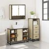 vidaXL Bathroom Furniture Set Sonoma Oak Engineered wood, Metal, Glass
