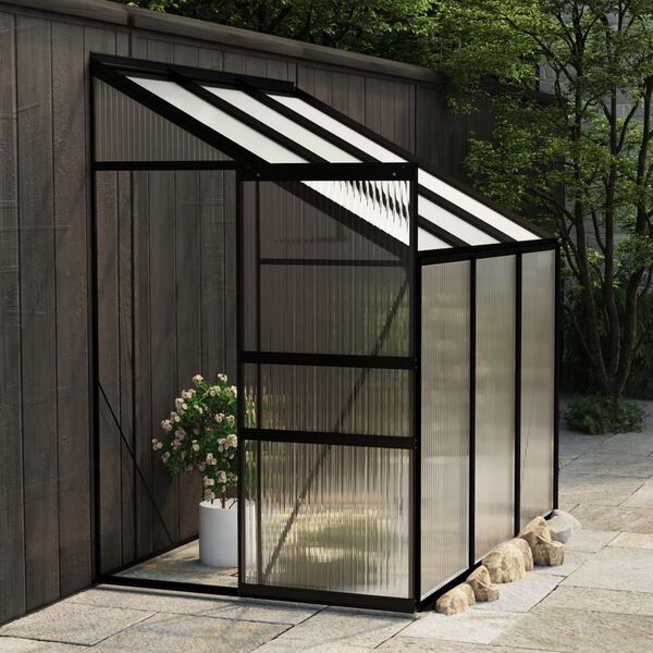 vidaXL Greenhouse Anthracite and Transparent