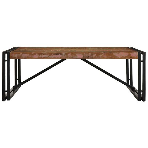 vidaXL Coffee Table Multicolor Solid reclaimed wood, powder-coated steel