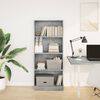 vidaXL Bookcase Concrete Grey Engineered Wood Tall Bookcase
