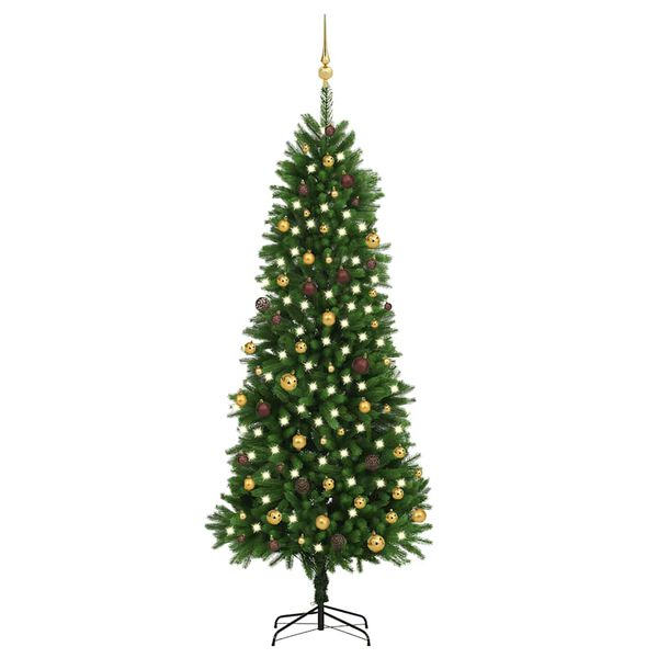 vidaXL Christmas Tree Green Polyethylene Large Height-Adjustable